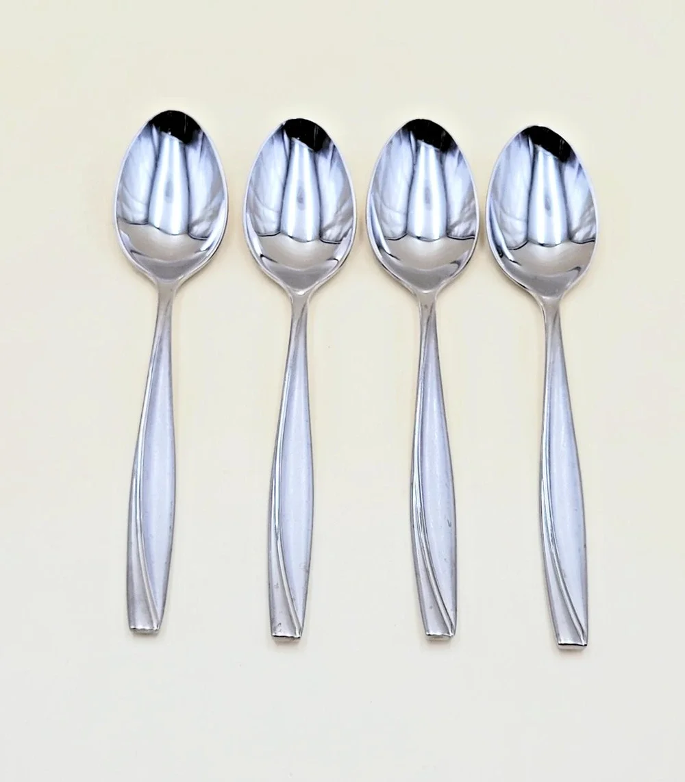 Set of 4 Oneida Camlynn Tablespoon Stainless Steel Flatware Glossy spoon
